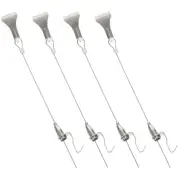 4 Sets Picture Rail Hook System Photo Frame Black Hooks Coat Hangers