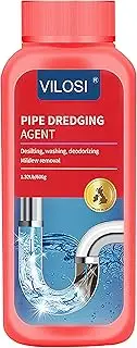 Hair Drain Clog Remover, Concentrated Enzyme Drain Cleaner & Odor Eliminator, Powerful Foaming Pipe Cleaner For Shower, Sink, Toilet, Garbage Disposal for Household Use, 1.32 lb (600g)