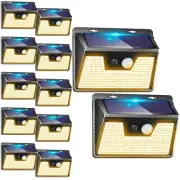 Solar Motion Sensor Outdoor Lights [140 LED/12 Packs] Solar Security Lights O...