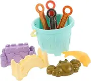 Abaodam 9Pcs Sand Castle for Includes Bucket Shovel Rake for Beach Play Garden Fun