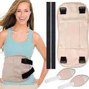2Pcs Waist Oil Pack Set Oil Pack Washable Reusable Leg Essential Oil Wrap Leak-Proof Oil Pack Wrap with Removable Elastic Straps Soft Bamboo Flannel Oil Pack for Waist Leg Elbow Ankle (Style 2)