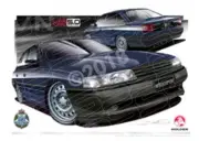 HOLDEN VN BT1 INTERCEPTOR COMMODORE MIDNIGHT BLUE A2 FRAMED PRINT (HC207C)