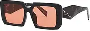 [HPIRME] Vintage Sunglasses Women Double Color Gradient Eyewear Men Polygon Sun Glasses Shades Uv400