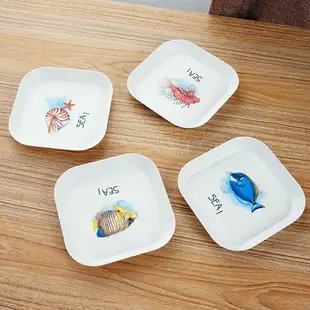 吐骨碟家用餐桌裝垃圾吐骨頭小碟子創意小吃盤渣盤塑料密胺小盤子