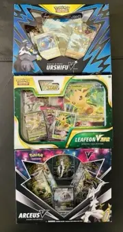 Leafeon Vstar, ArceusV, UrshifuV Box Lot (3)