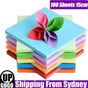 15cm x 15cm 100pcs Square Origami Folding Paper DIY Crafts Tools Mix 10 Colour A