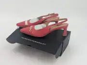 NATURALIZER Dovey Womens Pumps with Flared Heels Red Leather/Man Made Size 8.5