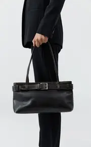 [St. Agni] Brushed Belt Detail Baguette