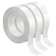 3 Rolls Double Sided Thin Tape for Crafts Arts Scrapbooking Paper Backing