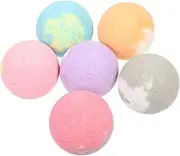 VINTORKY 6pcs Natural Foot Bath Gentle Exfoliating Hydrating Soak Balls Spa at Home Bath Accessories