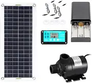 Gyorwst 1Set 50W Solar Water Pump DC12V 800L/H Low Noise Solar Water Fountain Pump Garden Family Water Fountain Irrigation Pump RV Solar Cell Water Pump
