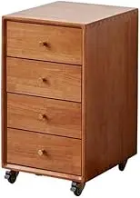 Filing Cabinet Multifunctional File Cabinet Simple Removable Storage Organizer Under The Table Drawer Cabinet Four Drawer Cabinet Bedside Cabinet File Storage Cabinets(Natural)