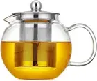 650Ml Glass Teapot with Removable Infuser Glass Tea Maker Infusers Holds 1-2 Cup