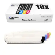 10x Eurotone Eco Cartridge XXL for OKI C-8800-CDTN C-8800-DN