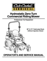 Owners & Service Manual Cub Cadet Hydrostatic Zero-Turn Commercial Riding Mower