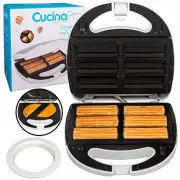 CucinaPro Empanada and Churro Maker Machine - Includes 4 Removable Plates &