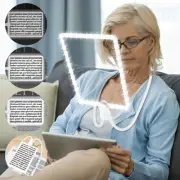 Rechargeable Hands Free Magnifying Glass with 50 LEDs Light, Large Reading Ma...