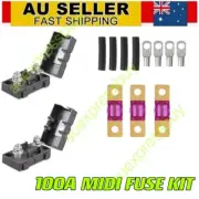 100A MIDI FUSE KIT 2 ANS Holder 3 x100AMP Fuses to suit Redarc BCDC Dual Battery