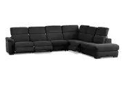 LUCIANO Fabric Corner Lounge with 3 Inbuilt Electric Recliners and Right-Hand Facing Chaise