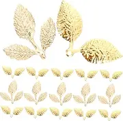 [KALLORY] Retro Vintage Leaf Earrings Charms 100pcs Jewelry Making Charms for Diy Craft Supplies