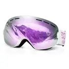 Snowboard Ski Goggles Men Women Youth, Anti Fog OTG Winter Snow Goggles Cherry
