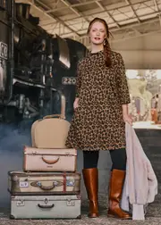 [Virtuelle] Taking Shape Stretch Animal Pull On Dress Size 20 in Animal - Plus Size Women's Clothing Animal