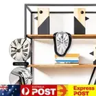 AU Melting Clock Deformation Clock Roman Number Gifts for Art Lovers (Black)