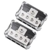 4Way Power Distribution Block 2 Gauge In 4 Gauge Out 2pcs
