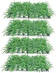 Milisten 4pcs Patio Decor Fake Grass Wall Decor Greenery Wall Artificial Wall Plants Artificial Grass Wall Greenery Wall Decor Greenery Decor Outdoor Greenery Wall