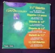 Compucessory 3 1/2" 1.44MB IBM Formatted Diskettes Floppy Disks box of 10 discs