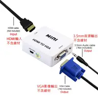 在飛比找蝦皮購物優惠-台灣晶片HDMI轉VGA HDMI2VGA轉接盒 MOD 有