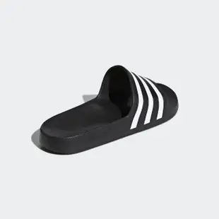 【adidas 愛迪達】Adidas Adilette Aqua 男女 運動 涼鞋 拖鞋 休閒 舒適 輕量 愛迪達 黑白(F35543)