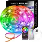 130Ft Led Strip Lights (2 Rolls of 65ft), Music Strip Lights RGB Color Changi...