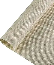 CANFOISON Aida Cloth Big Size 14 Count, Natural Oatmeal Cross Stitch Fabric, 60 inch by 36 inch (60 inch by 1 Yard)