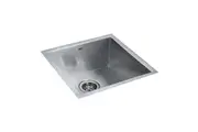440x440mm Handmade Stainless Steel Undermount / Topmount Kitchen Laundry Sink with Waste