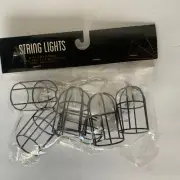 6 Wire Cage String Lights Battery Operated 6' New Box indoor outdoor