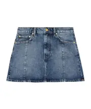 Ganni Sparkle Logo Denim Mini Skirt EU44 Blue