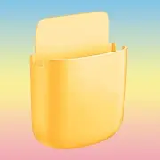 Yellow Wall Mounted Storage Box Remote Control Storage Case Tv Mobile Phone Plug