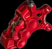 AN 6-Piston Fr Left Brake Caliper 11.8in Red Dyna Super Glide 06-13