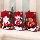 Xmas Gift Bags Storage Reusable Decorative Eye-catching Xmas Present Bags Linen