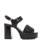 Thick heel waterproof platform sandals 40.5 Black