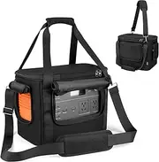 Xxerciz Carrying Bag Compatible with Jackery Explorer 1000 V2, Portable Power Station Travel Storage Case with Shoulder Strap, Padded Handle, Zipper Pockets, Generator Cover for Camping, Fishing, RV