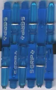 2in. 2ba True Blue HARROWS SUPERGRIP Spinning Nylon Dart Shafts: 3 per set