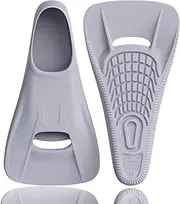 Swim Training Fins Comfortable Silicone Lap Swimming Short Blade Floating Flippers with Mesh Bag for Adult Men Women Build Leg Strength