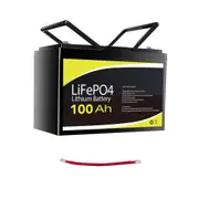 Power Bolt 12V 100Ah Lithium Battery 0.3m 1AWG Battery Cable Red M8 and M10 Lug