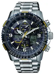 CITIZEN PROMASTER PILOTS WATCH BLUE FACE SILVER BAND