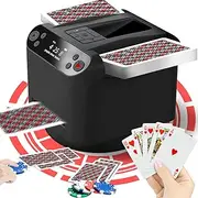 TGHIJKK Rechargeable Automatic Card Shuffler: Low Noise Portable Electric Shuffler Auto Manual Modes - Casino Game UNO Poker Texas Hold'em Blackjack