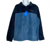 NWT Columbia Steena Mountain Half Zip Blue Fleece Pullover Jacket Men's XL