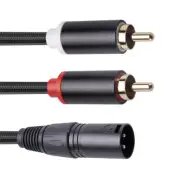 XLR To Dual Audio Cable XLR Male 3 Pin To Dual Male Plug Stereo Audio1006
