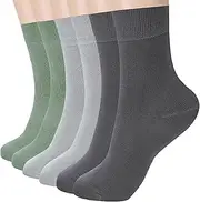 [BLVSUSHTCA] Womens Thin Cotton Socks Soft Socks for Women Above Ankle Breathable Crew Socks 6 Pack